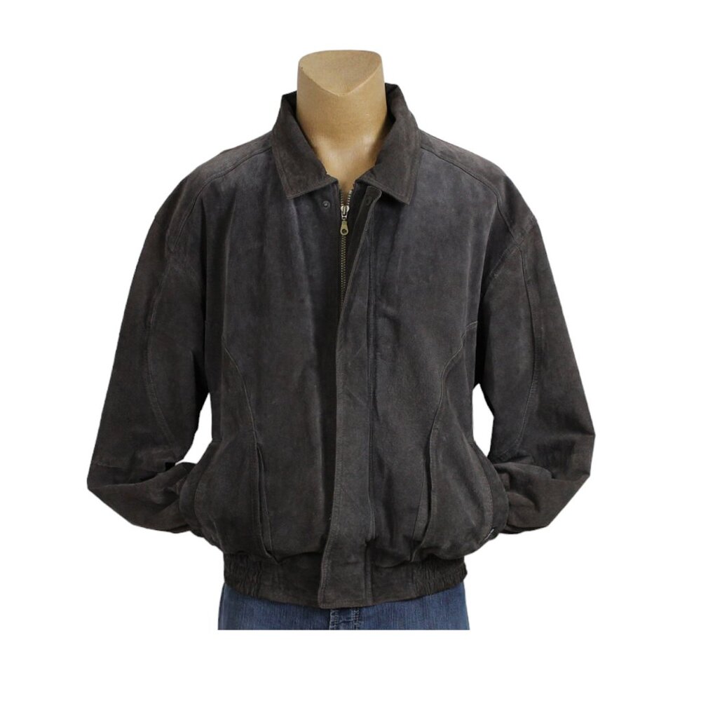 ISPO by Amerella Brown Suede Vintage Bomber Jacket